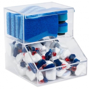 custom acrylic Laundry Pod Holder Dispenser 