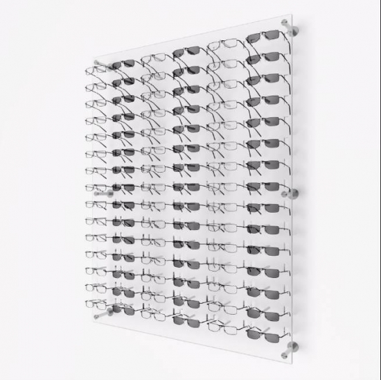 Neuxi Acrylic 5-Tier Eyewear Display Case - Wall Mountable Or Free Standing