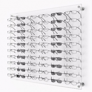Custom wall mounted acrylic eyewear displays stand 