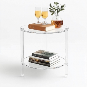 Modern Clear Acrylic End Table 