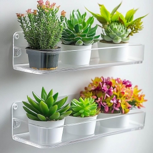 Acrylic Window Boxes Plant Shelves 