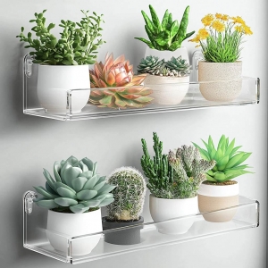 Acrylic Window Boxes Plant Shelves 