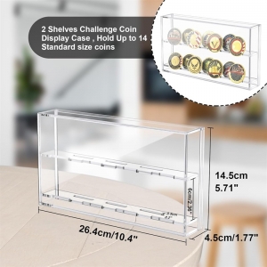 Detachable Magnetic Acrylic Challenge Coin Display Case 