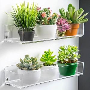 Acrylic Window Boxes Plant Shelves 