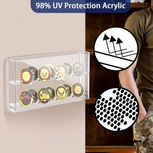 Clear Acrylic Military Challenge Coin Display Case 