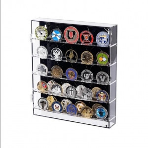Acrylic Coin Display Case with Shelves 