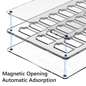 Transparent Acrylic Game Cards Storage Box 