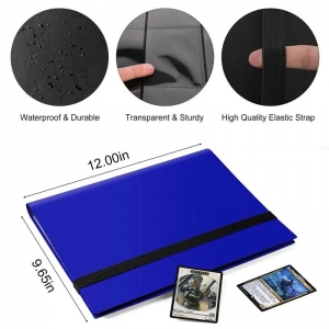 Black 4 Pocket PU TCG Card Storage Binder 