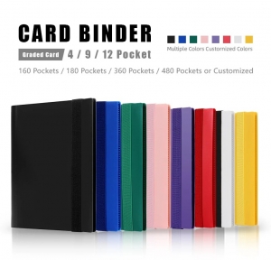 Custom logo PU 9 Pockets TCG MTG Card Binder 
