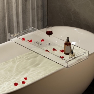 Clear Acrylic Bathtub Tray