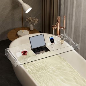 Clear 70cm Acrylic Bathtub Tub Caddy Tray 