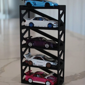 Model Car Display Stand with Shelves