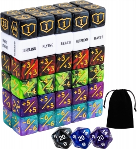 63 Pieces MTG Dice for Cards Gaming Accessories 