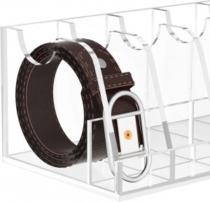 7 Compartments Acrylic Belt Storage Holder 