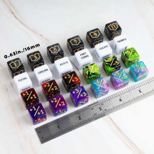 63 Pieces MTG Dice for Cards Gaming Accessories 