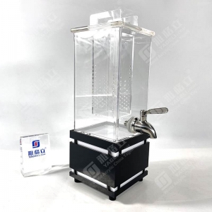 Clear custom acrylic beverage dispenser with tap and LED light 
