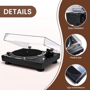 Clear Acrylic Stereo Turntable Dustcover for AT-LP60X 