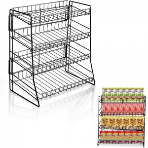 Countertop Detachable 4 Tiered Stacking Wire Rack Display 