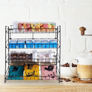 Countertop Detachable 4 Tiered Stacking Wire Rack Display 