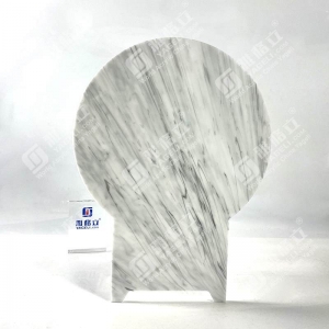 White marble acrylic beverage dispenser with ice core 