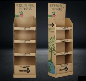 cardboard display rack supermarket display shelf 