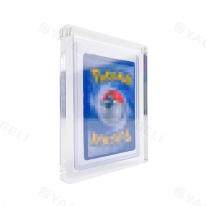 Durable acrylic card toploader with magnetic closure