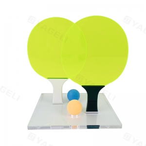 Neon Custom Luxe Acrylic Ping Pong Paddle Set with Base 