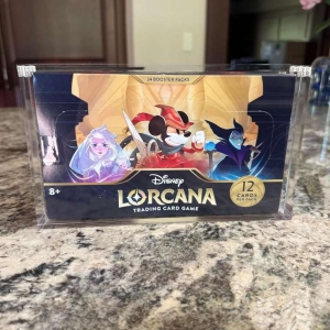 lorcana booster box trading card protector display acrylic case 