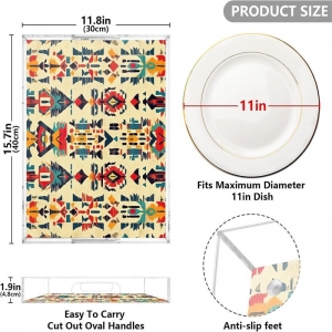 Custom 16x12 inch transparent acrylic serving tray with insert 