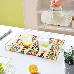 transparent acrylic tray with insert