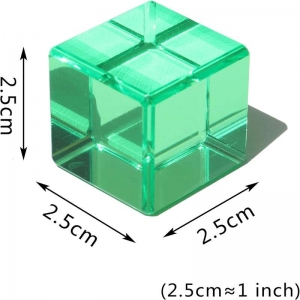 Square 2.5cm rainbow translucent luxury acrylic building blocks 