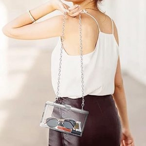 Transparent Crossbody Shoulder Handle Handbag 