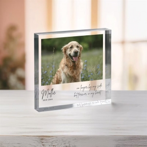 Custom Pet Memorial Acrylic Photo Plaque