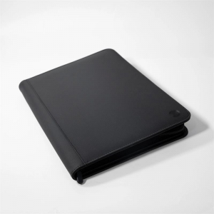 Customized Black 9 Pocket PU trading card toploader binder 
