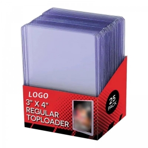 Customized pack 3x4 35PT trading card toploader for TCG 