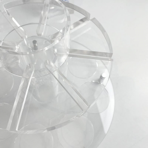 Judaica Shabbat crystal clear lucite kiddush cup set 