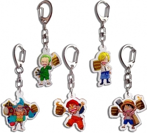 One Piece Luffy, Zoro, Sanji Metal Keychain