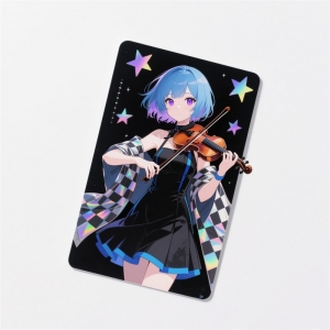 Custom UV printed anime figure laser card 