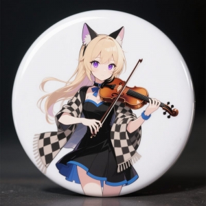 DIY UV printed Anime Figure Badge for backpack 