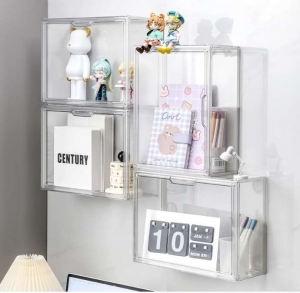 3 Tiers Clear Display Case for Figures 