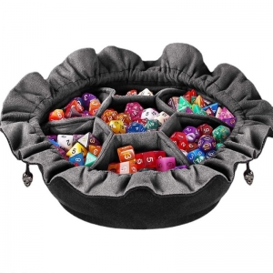 Soft velvet drawstring gaming dice pouch 