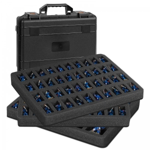 Lockable 80 slot plastic DND dice storage box 