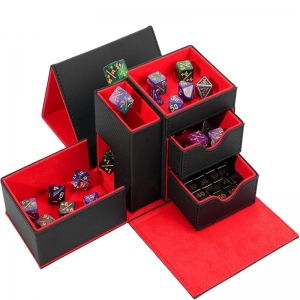 PU leather dice tray tower