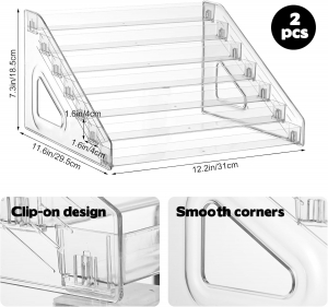 2 Pack 7 Tier Acrylic Card Display Stand 