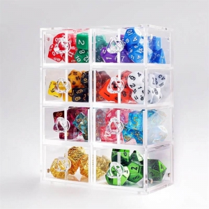 clear dice display case