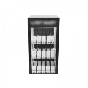 Black 3 tiers plexiglass vape cabinet for e-cigarettes 