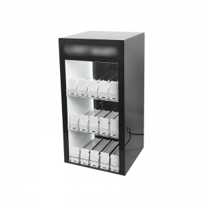 Black 3 tiers plexiglass vape cabinet for e-cigarettes 