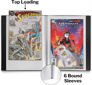 Comic Book Storage Album- For Current, Silver Age, Regular Bagged and Boarded 