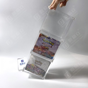 Stackable 99% UV Resistance acrylic Pokemon booster display box 