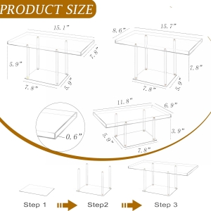 wholesale clear Party dessert acrylic display riser 